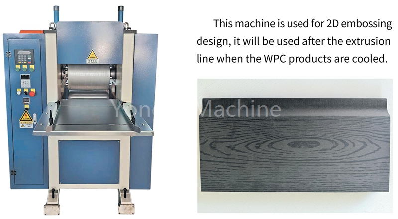 WPC decking embossing machine